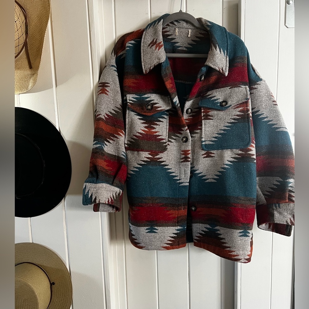 MOVING SALE!! Southwest Blanket Shacket